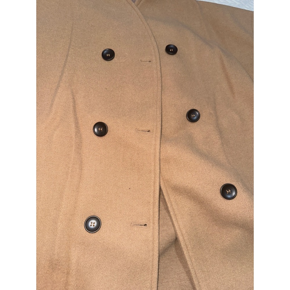 Double Breasted Wool Blend Jacket Collarless Crop… - image 7